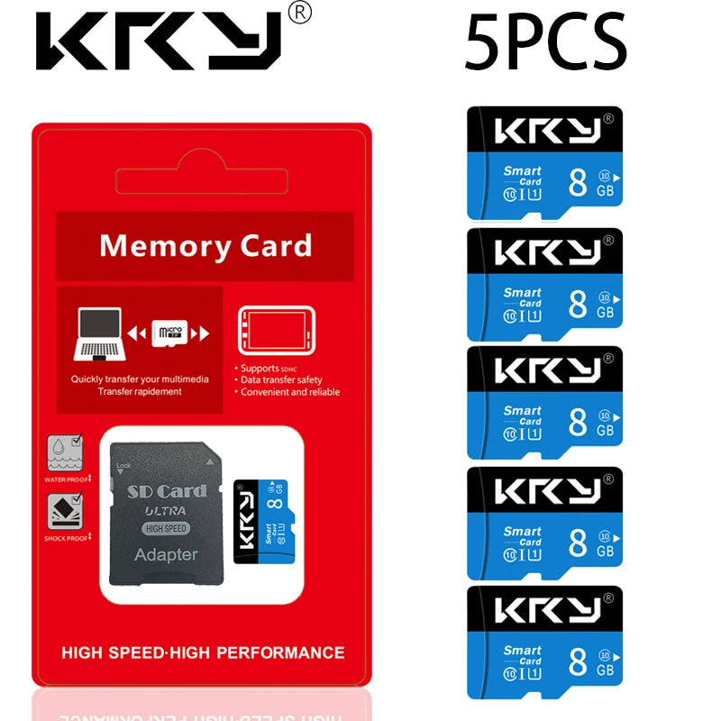 KRY 5PCS Micro Memory SD Card &ndash; High-Speed Data Transfer 5PCS 8GB