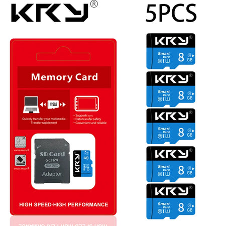 KRY 5PCS Micro Memory SD Card &ndash; High-Speed Data Transfer 5PCS 8GB