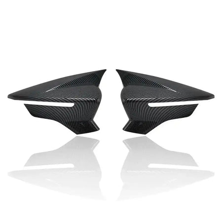 Seat Leon Mk3 5F Piano Black Mirror Covers 2Pcs 2013-2019 Carbon Fiber