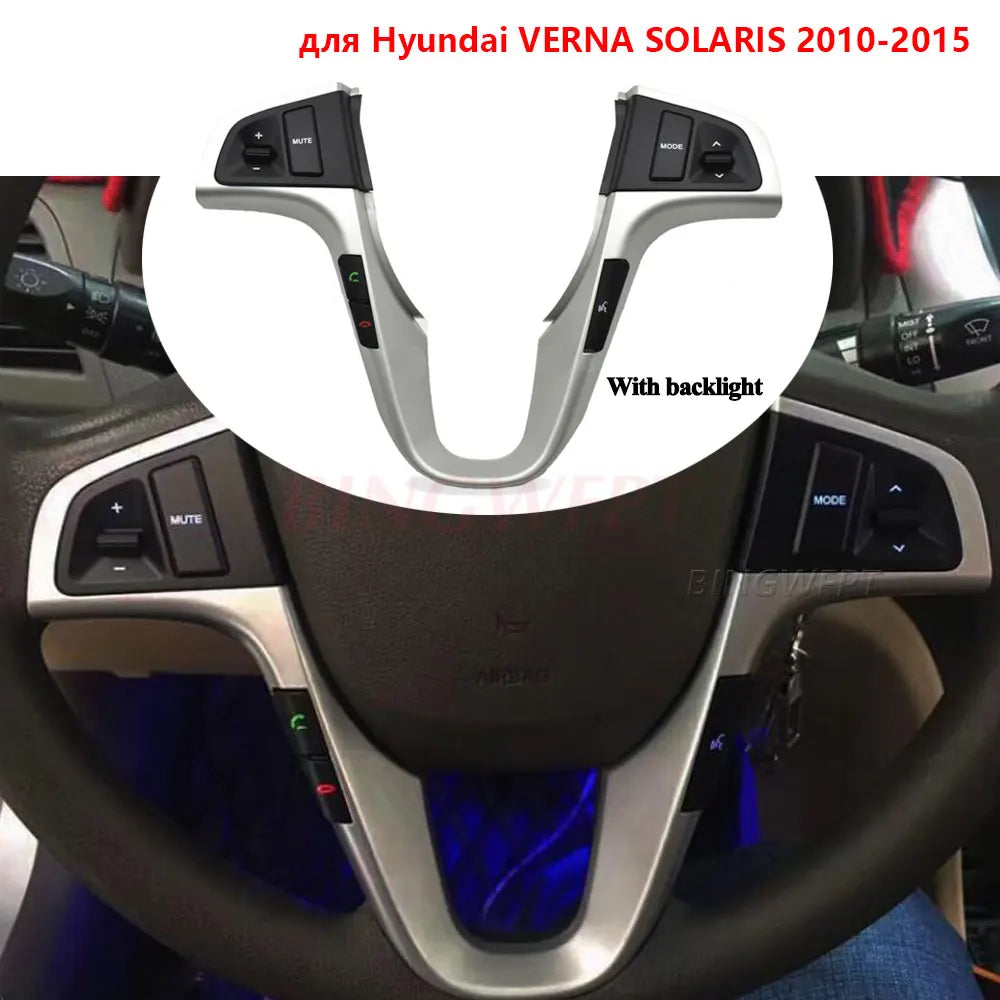 High Quality Steering Wheel Button For Hyundai VERNA SOLARIS 2010-2015 Car Audio Volume Music Cruise Control Switch by InterCyprus Trading Ltd
