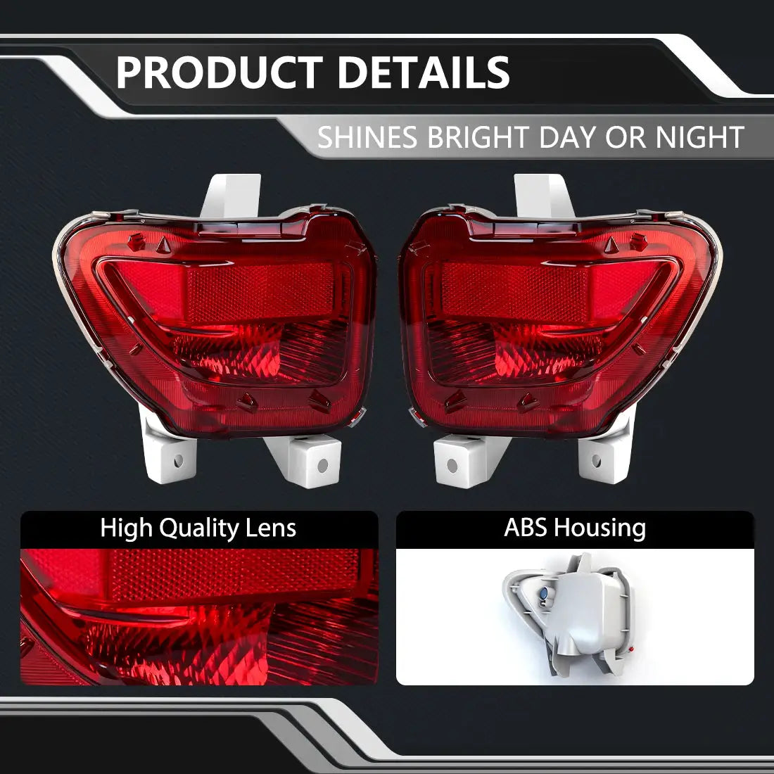 Rear Bumper Reflector Lights NO BULB For Toyota RAV4 2005-2012 Tail Parking Brake Light Warming Signal 81456-42010 81457-42010 by InterCyprus Trading Ltd