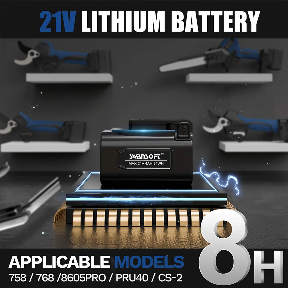 Cordless Electric Pruning Shears SW-768, 42mm Cut, Carbon Steel Blade