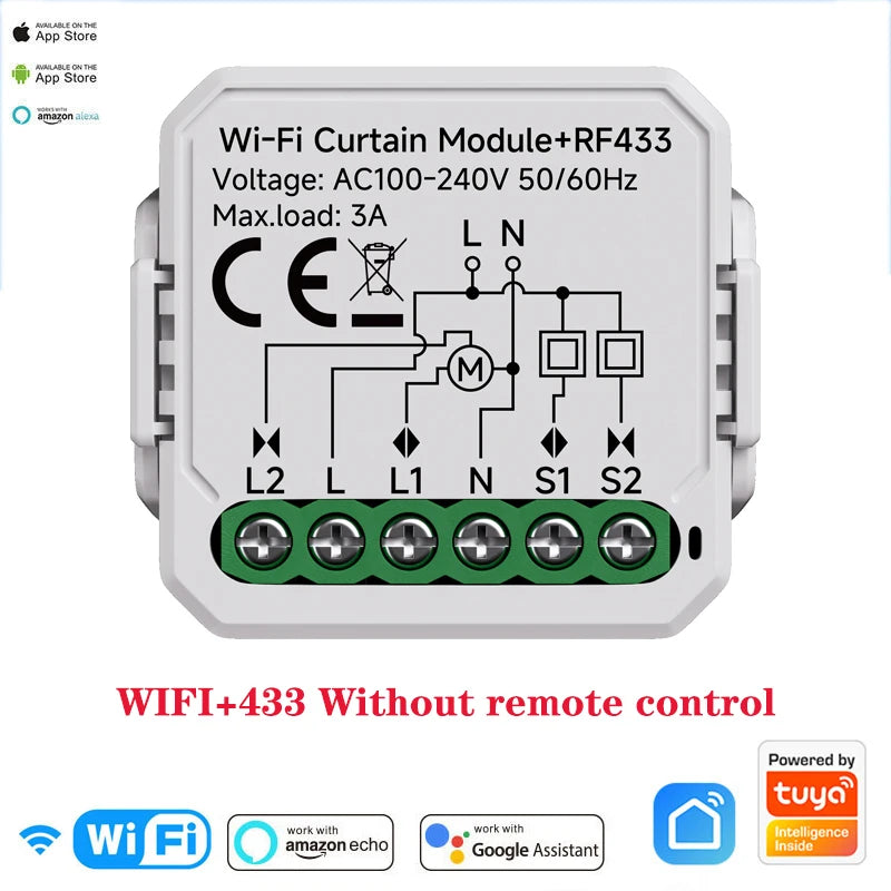 Smart WiFi ZigBee Curtain Module WiFi Curtain 433