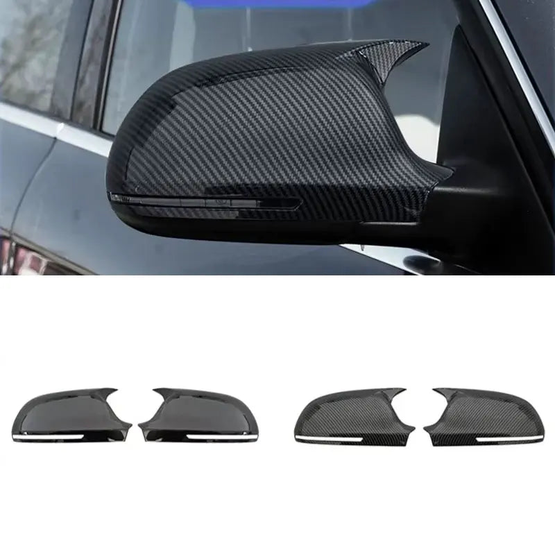 Abs anglies pluošto stiliaus veidrodžių dangteliai For Audi A4 A5 A3 A6 Q3