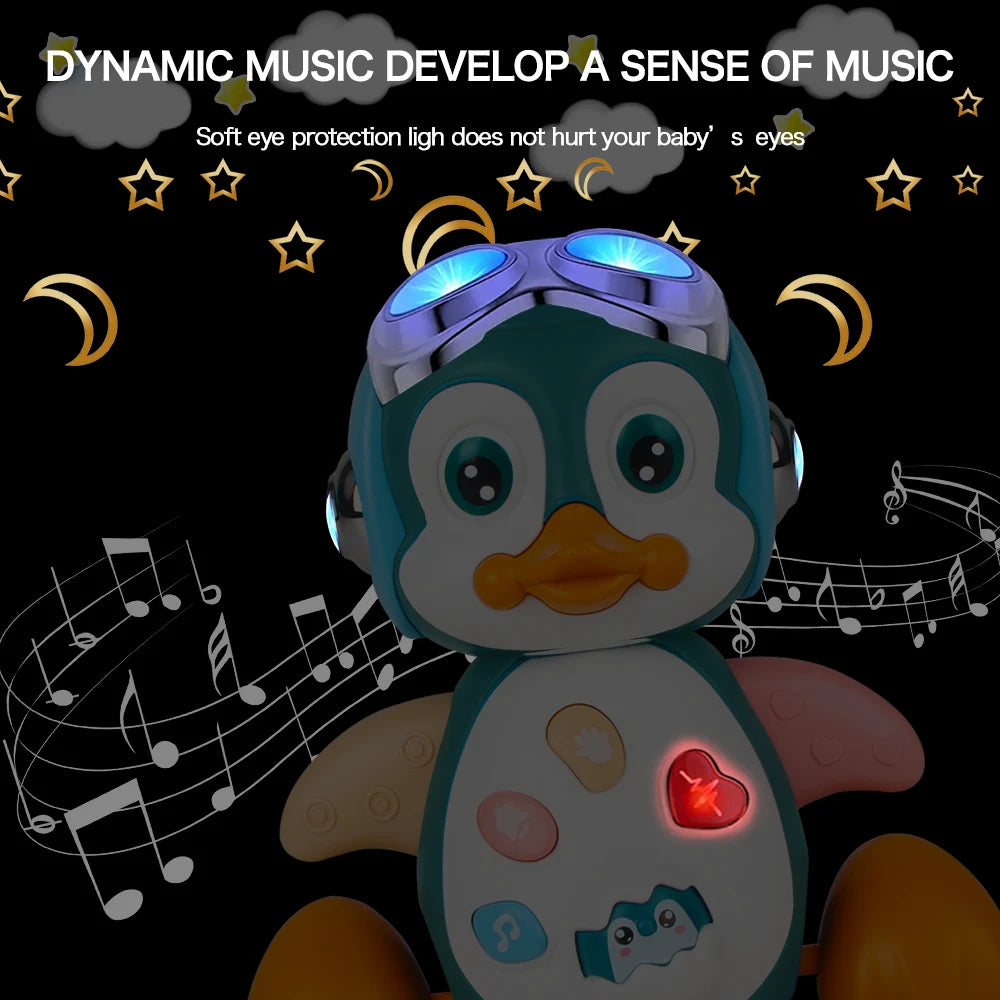 Musical Penguin Crawling Toy &ndash; Interactive Developmental Fun