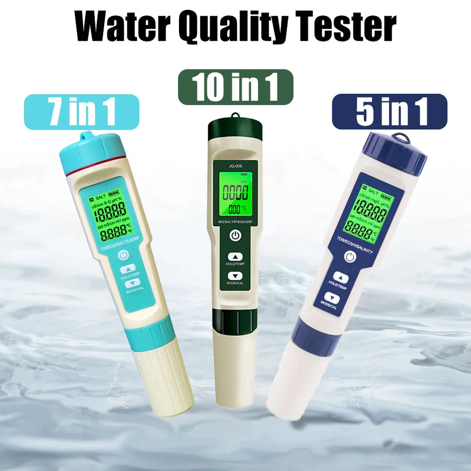 5 in 1 Water Quality Tester with pH, TDS, EC, ORP and Temp Meter
