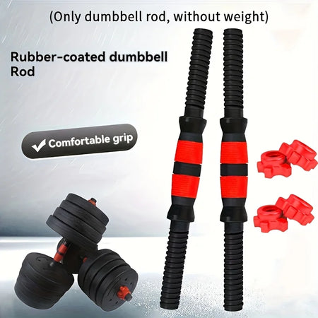 Rubber Coated Dumbbell Rod Connector for Home Strength Training