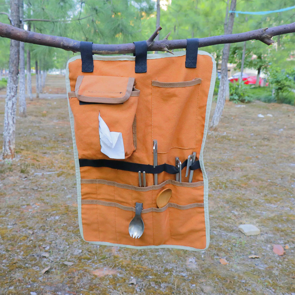 Camping Hanging Storage Organizer - Waterproof With Pockets