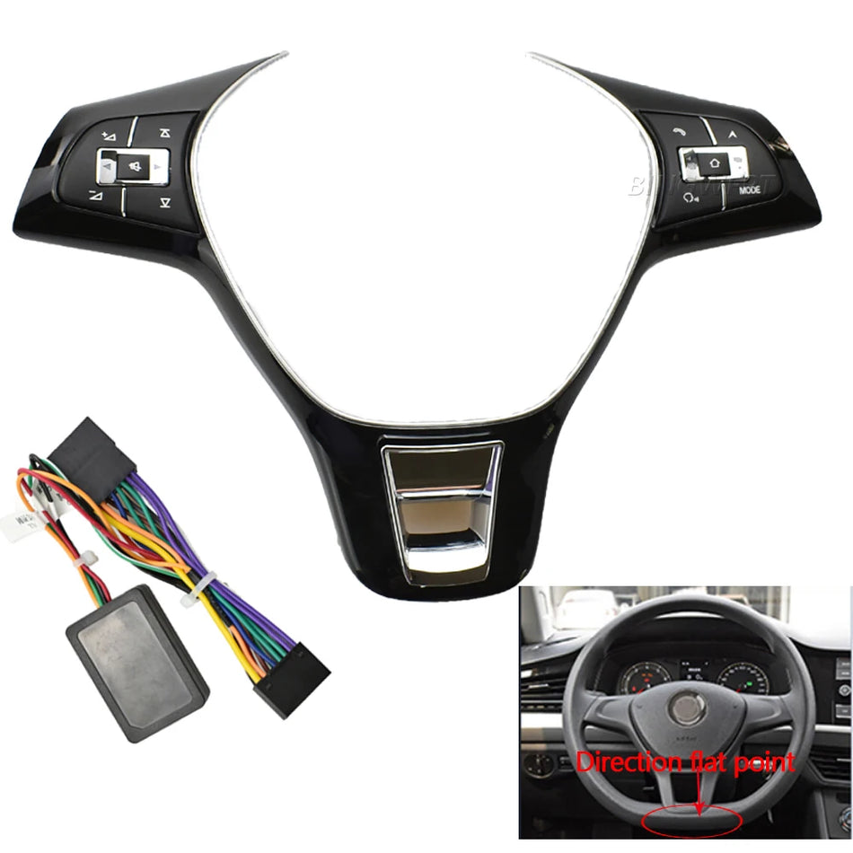 Interruptor de control de volumen en el volante ABS para Volkswagen MK6 Golf 7 Polo 2014-2019