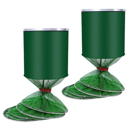 Folding Fishing Net - Durable Shrimp &amp; Crab Catcher with Stainless Steel &amp; Nylon