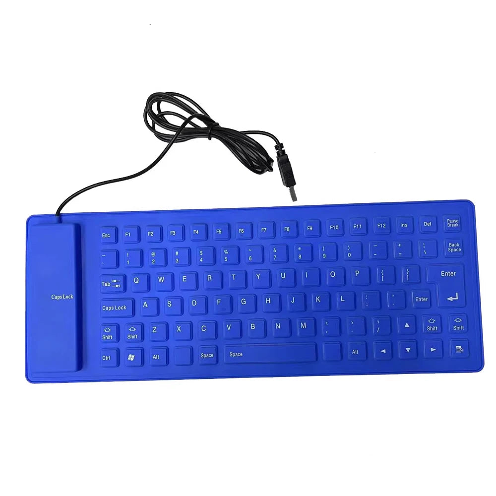 Portable Mini Keyboard 85 Keys &ndash; Foldable USB Keyboard dark blue