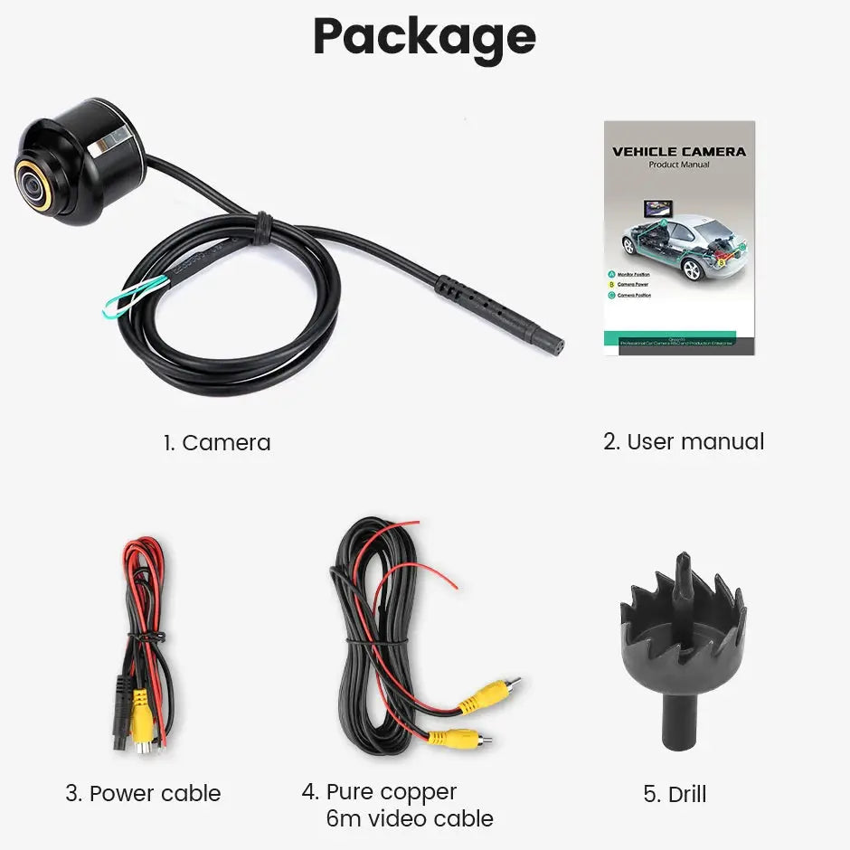 170° Wide Angle AHD 1080P Rear Backup Camera With Night Vision And Guidelines by InterCyprus Trading Ltd