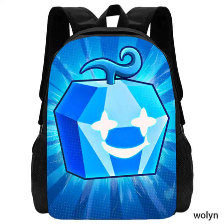 Wolyn Blox Anime Fruits School Backpack for Kids Color001 1 / 15 inches / CHINA