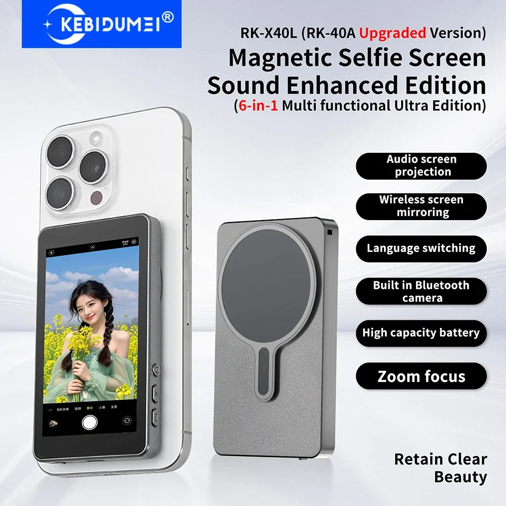 Magnetic Vlog Self Timer Screen - Rear Camera Selfies