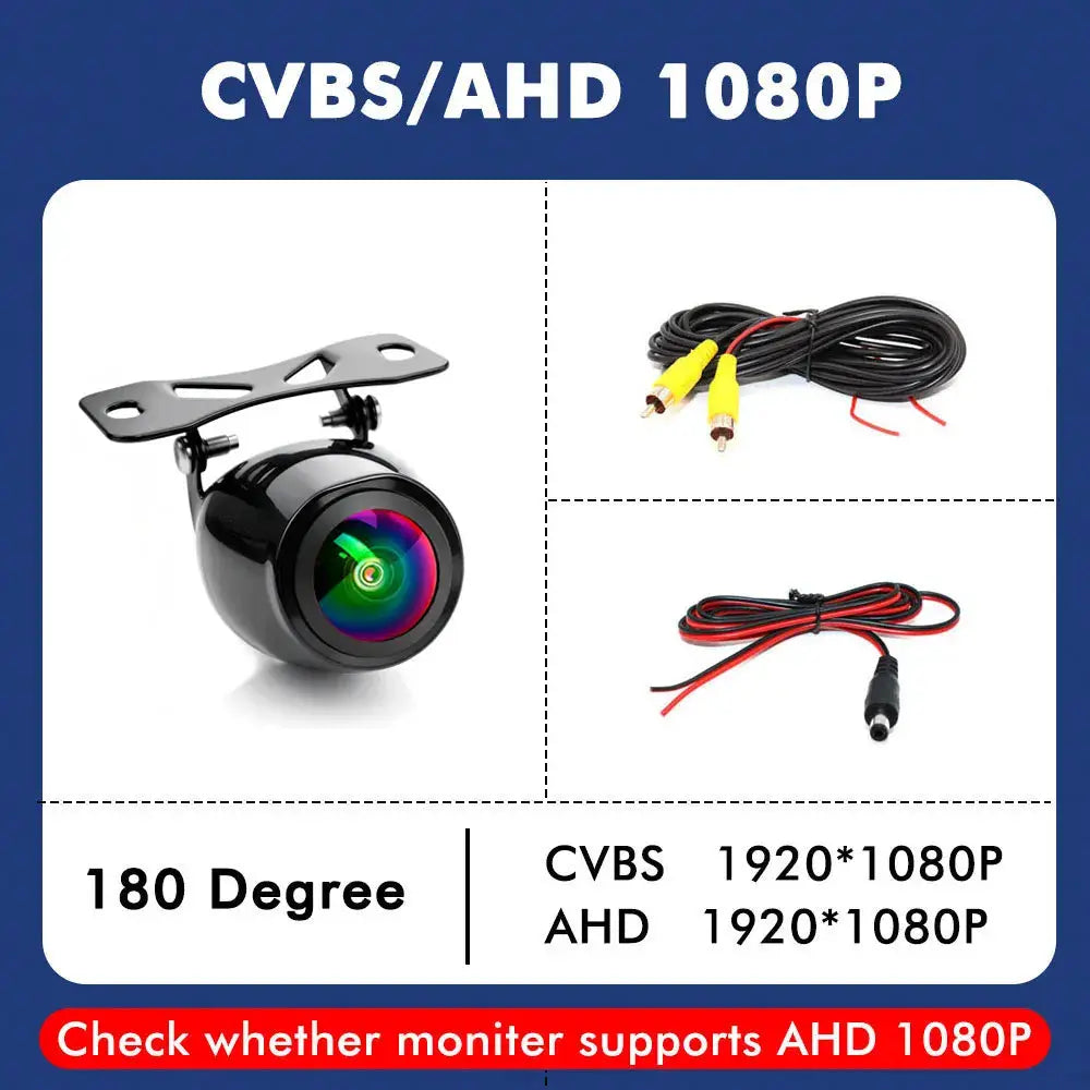 SMARTOUR AHD 1080P Starlight Night Vision Car Reverse Camera 180° Fisheye Waterproof CVBS RCA Rear View Backup Camera by InterCyprus Trading Ltd