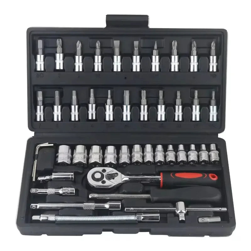 46Pcs Car Repair Tool Kit &ndash; Comprehensive Auto Tool Set 46 Piece Set