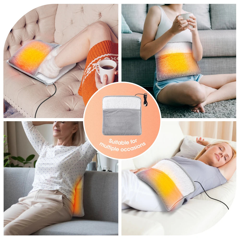 Electric Heating Pad Foot Warmer &ndash; Soft Plush Comfort