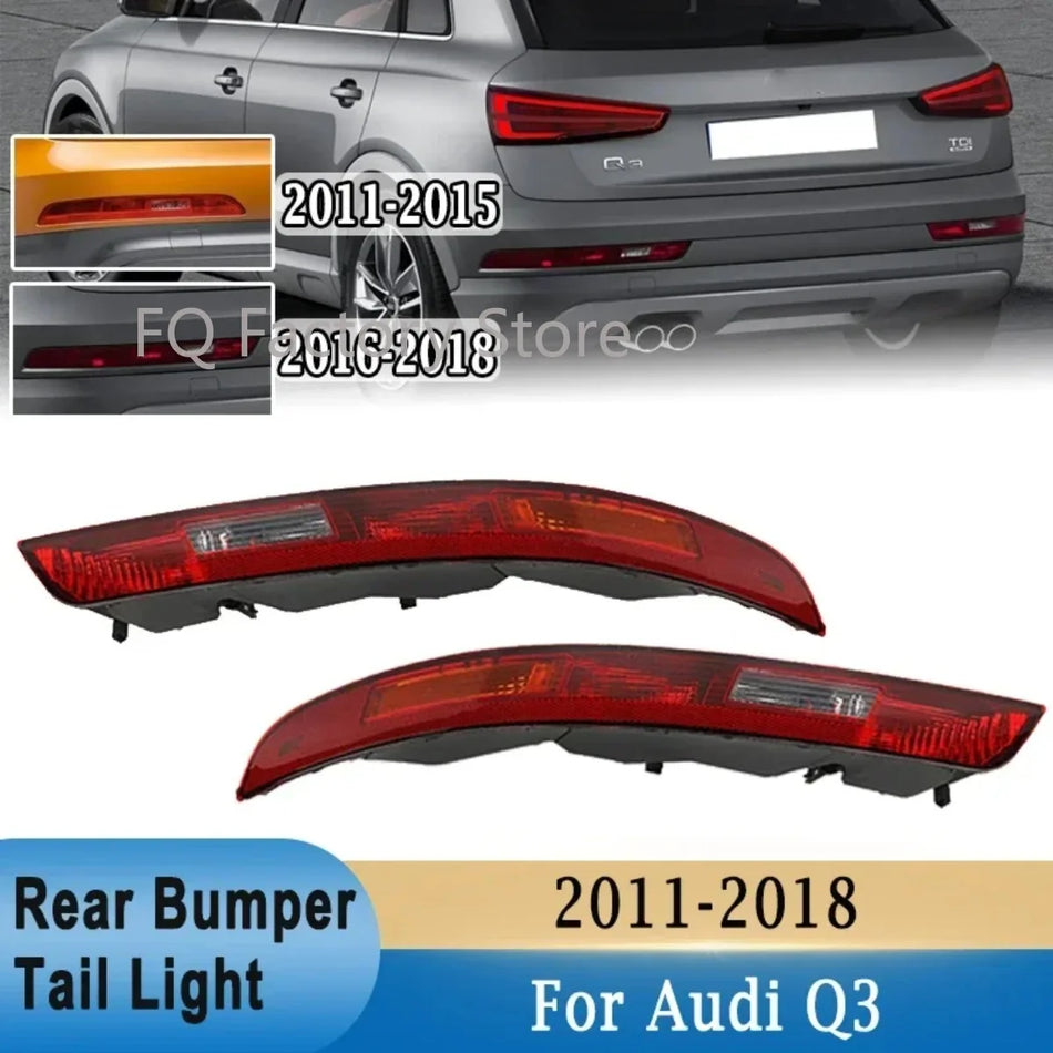 Audi Q3 2011-2018 için Kırmızı Polikarbonat Arka Tampon Stop Lambası Grubu