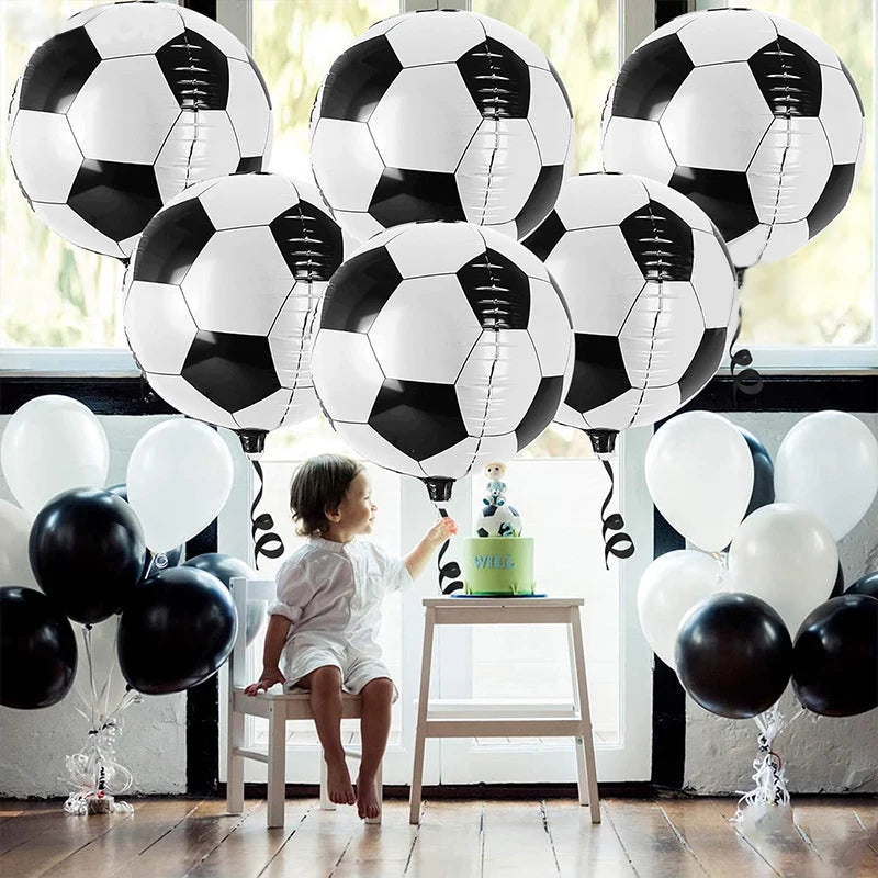 22-Inch 4D Soccer Ball Balloons for Kids' Birthday Parties