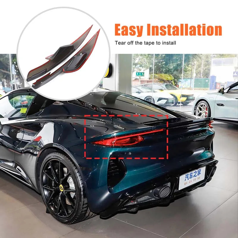 Coperture Fanali Posteriori per Lotus Emira 2021-2023 ABS Fumè Nero Finitura Opaca Protezione