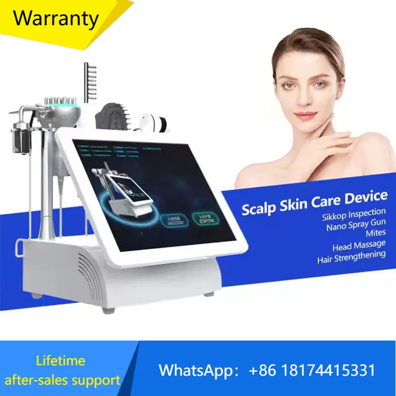 5v1 zařízení na analýzu pokožky hlavy, péči o vlasy a masáž pro regeneraci