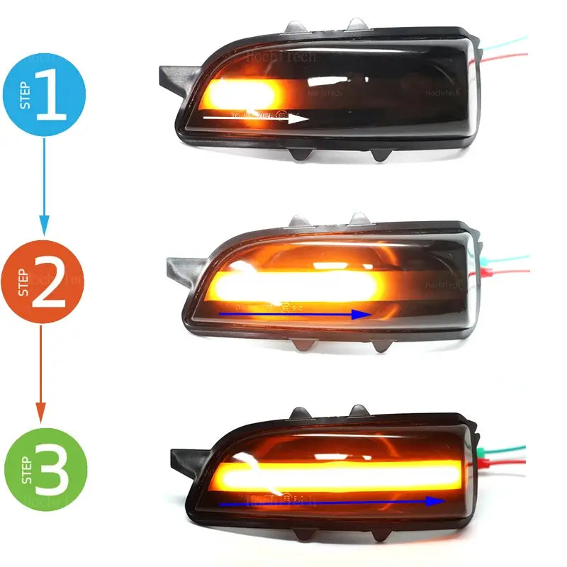 2pcs Car Side Mirror Blinker Indicator Lamp LED Dynamic Turn Signal Light for Volvo S80 2007-2013 S60 V40 V50 V70 by InterCyprus Trading Ltd