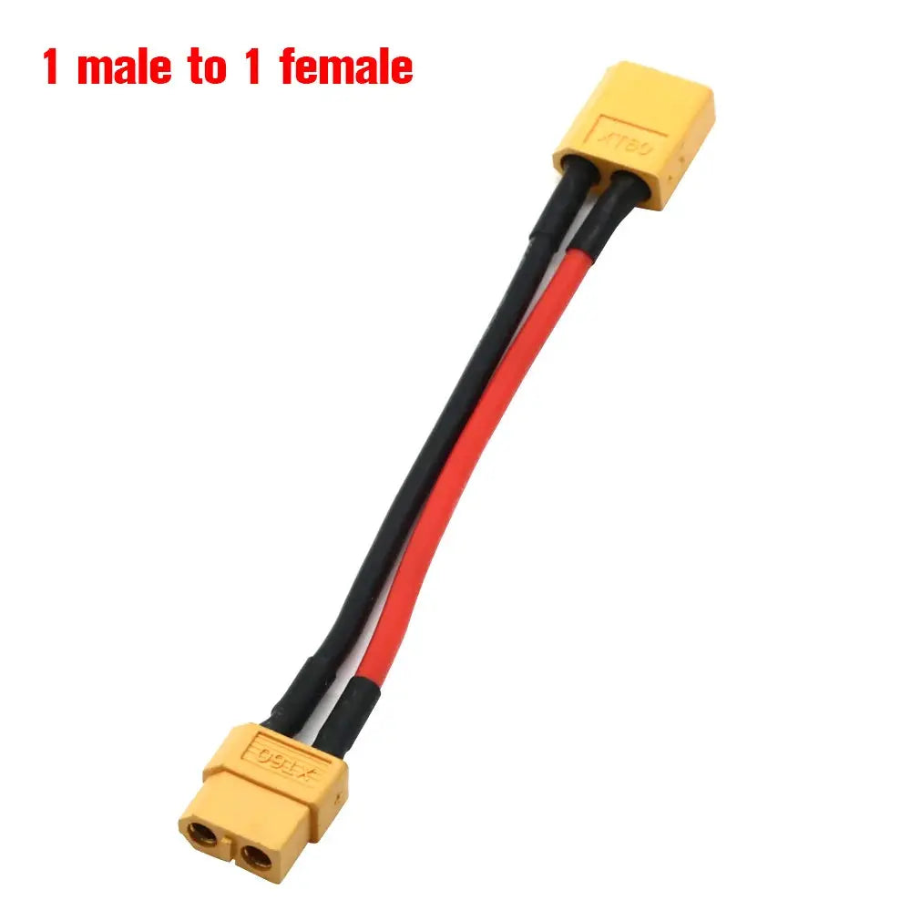 XT60 Parallel Battery Connector Male/Female Cable Dual Extension Y Splitter/ 3-Way 14AWG Silicone Wire for RC Battery Motor by InterCyprus Trading Ltd