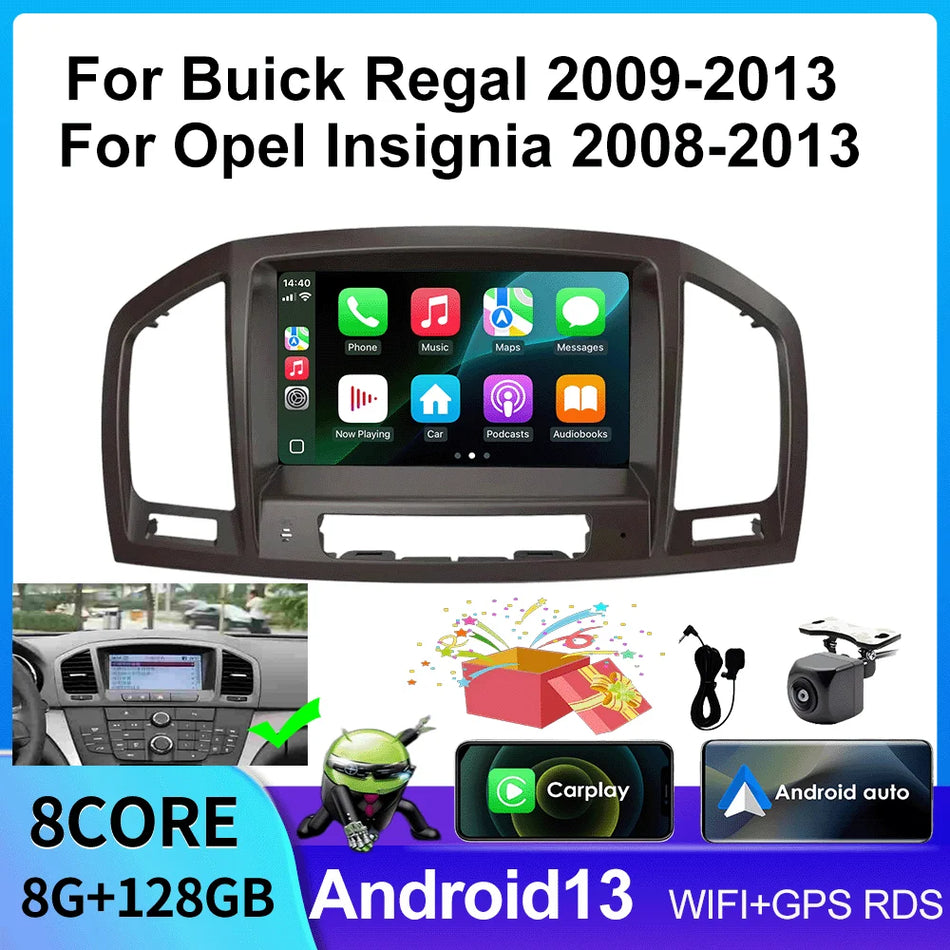 Radio auto de 8 inchi pentru Buick Regal Opel Insignia 2009-2013, Android 15 cu navigație și GPS