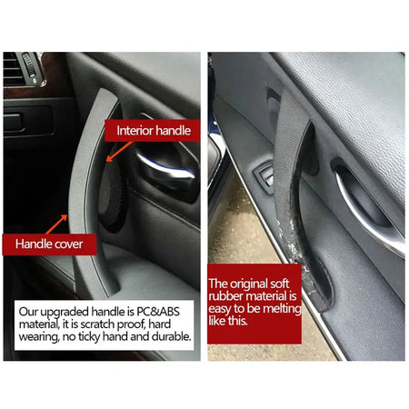 Car Black Left Right Passenger Inner Handle Interior Door Panel Pull Trim Cover For BMW 3 Series E90 E91 316 318 320 325 328i by InterCyprus Trading Ltd