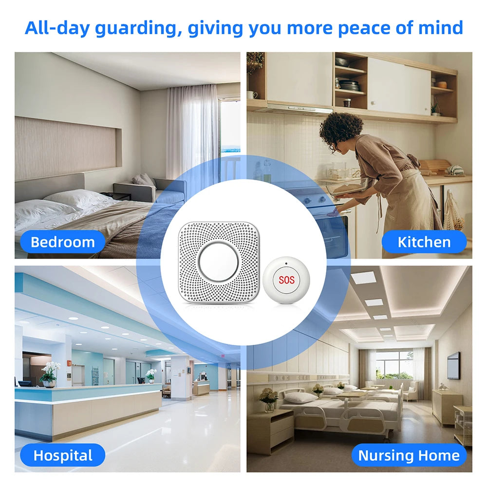 Wireless SOS Button - Mini Lightweight Panic Alert System