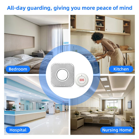 Wireless SOS Button - Mini Lightweight Panic Alert System