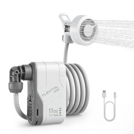 FLEXTAIL MAX SHOWER - Portable Electric Shower Pump | Outdoor Use, Car Washing, Pet Cleaning | IPX7 Waterproof Without Storage Box