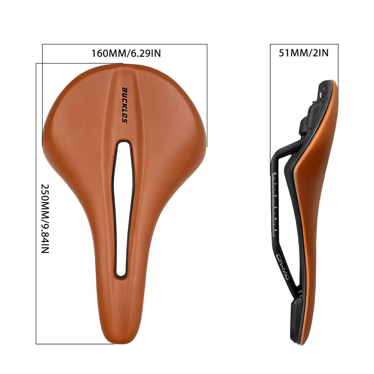 BUCKLOS Imitation Leather Bicycle Saddle 150mm 160mm Road MTB Seat Comfortable Cushion Universal Exercise Bike Saddle by InterCyprus Trading Ltd