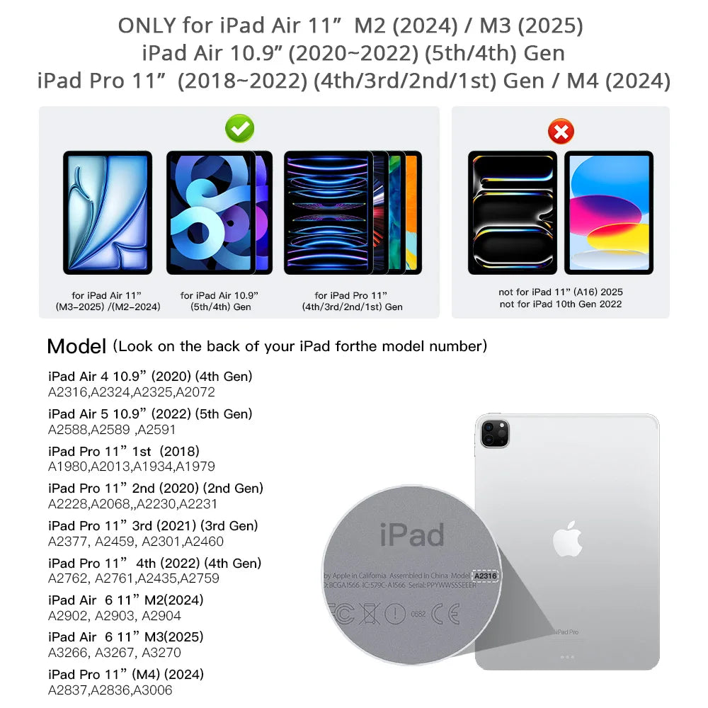 Magic Keyboard Case for iPad 11 Inch &ndash; Premium Leather