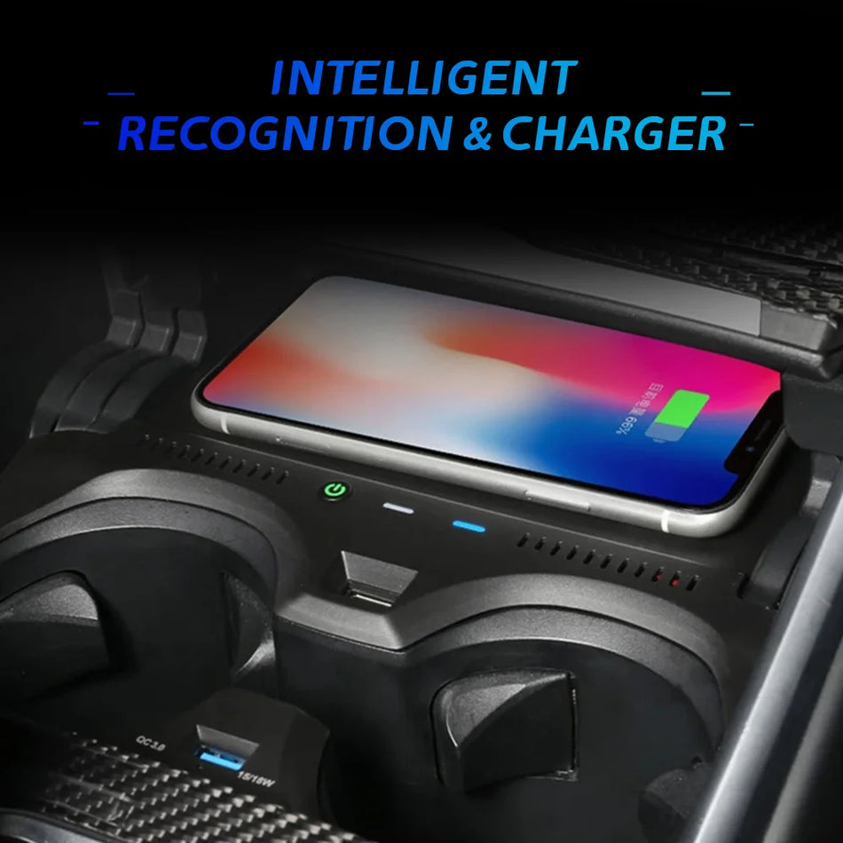 Support de chargeur de voiture sans fil avec charge Qi pour BMW G20 G21 G22 G28