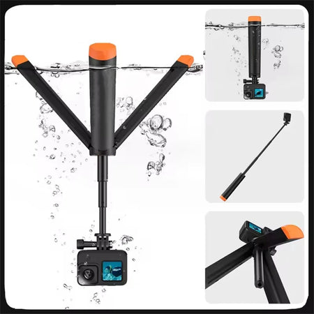 COOL DIER Underwater Buoyancy Bar Selfie Tripod for GoPro, Insta360, DJI OSMO Upgrade version
