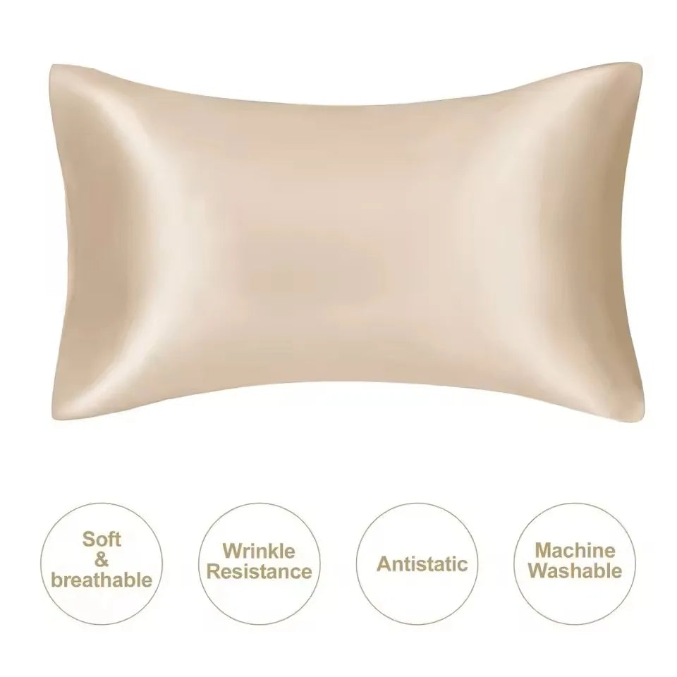 Kuup Silky Satin Pillowcase &ndash; Luxurious Comfort for Healthy Hair 1PC Champagne / Standard50X66CM