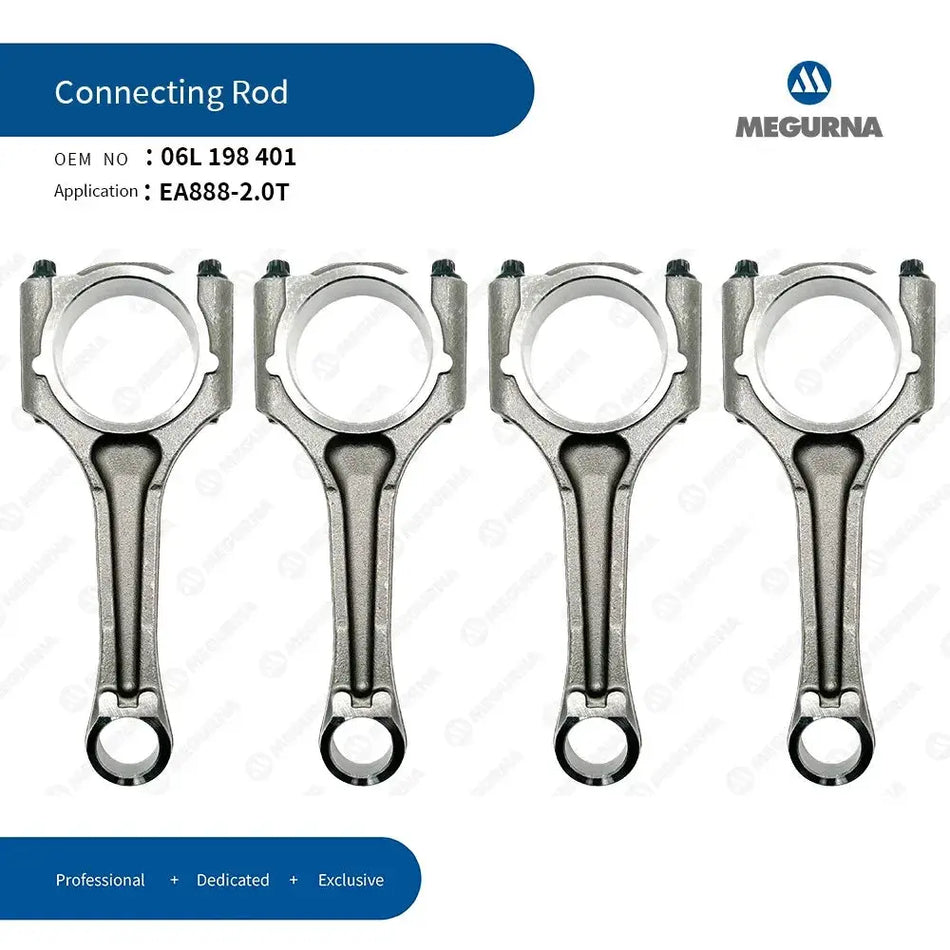 EA888 Engine 4Pcs Connecting Rod Fit 2.0T for AUDI A3,A4,A5,A6,A7,A8,Q2,Q3,Q5,Q7,Q8,VW Beetle,CC,golf,jetta,Passat,tiguan,Skoda by InterCyprus Trading Ltd
