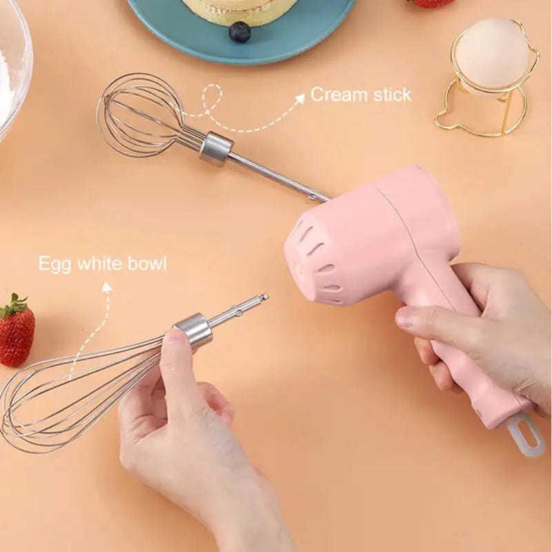 Wireless Portable Hand Blender Electric Food Mixer 3 Speeds