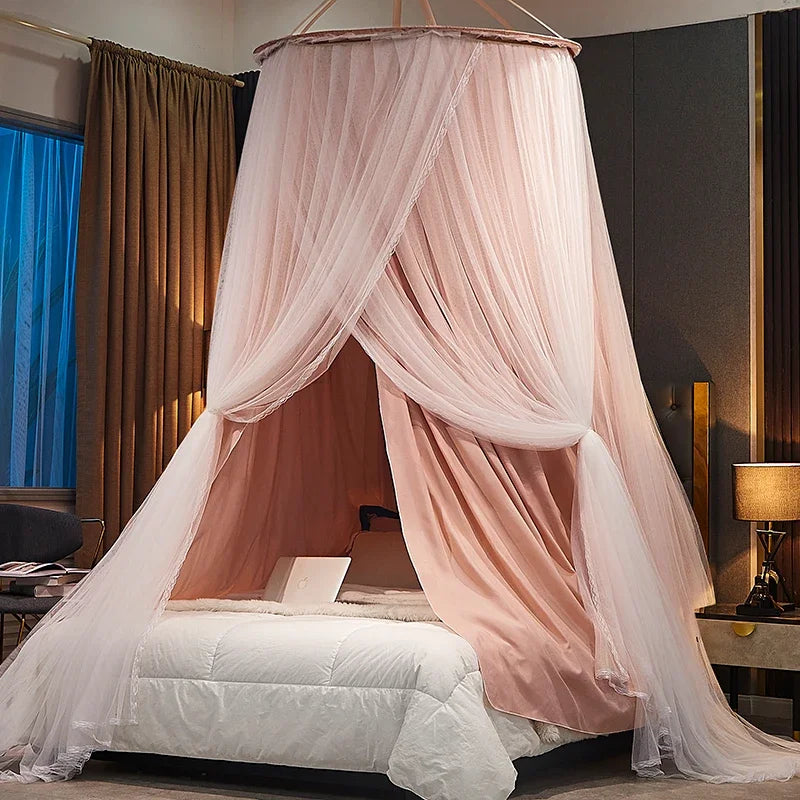 Hanging Dome Mosquito Net Bed Canopy - Double Layer Shield