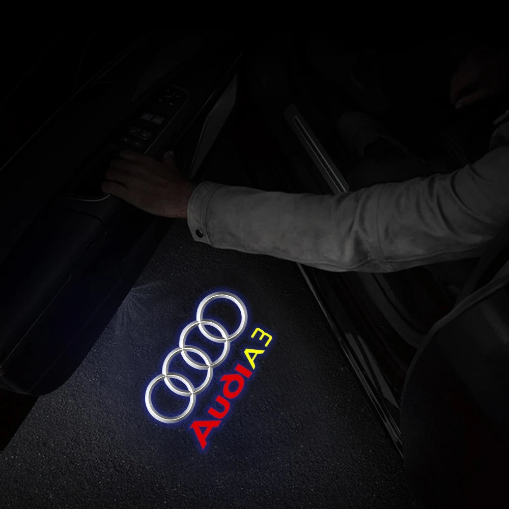 Led Car Door Logo Welcome Lights Projector Lamps - Easy Fit AUDI A3 / 2pcs