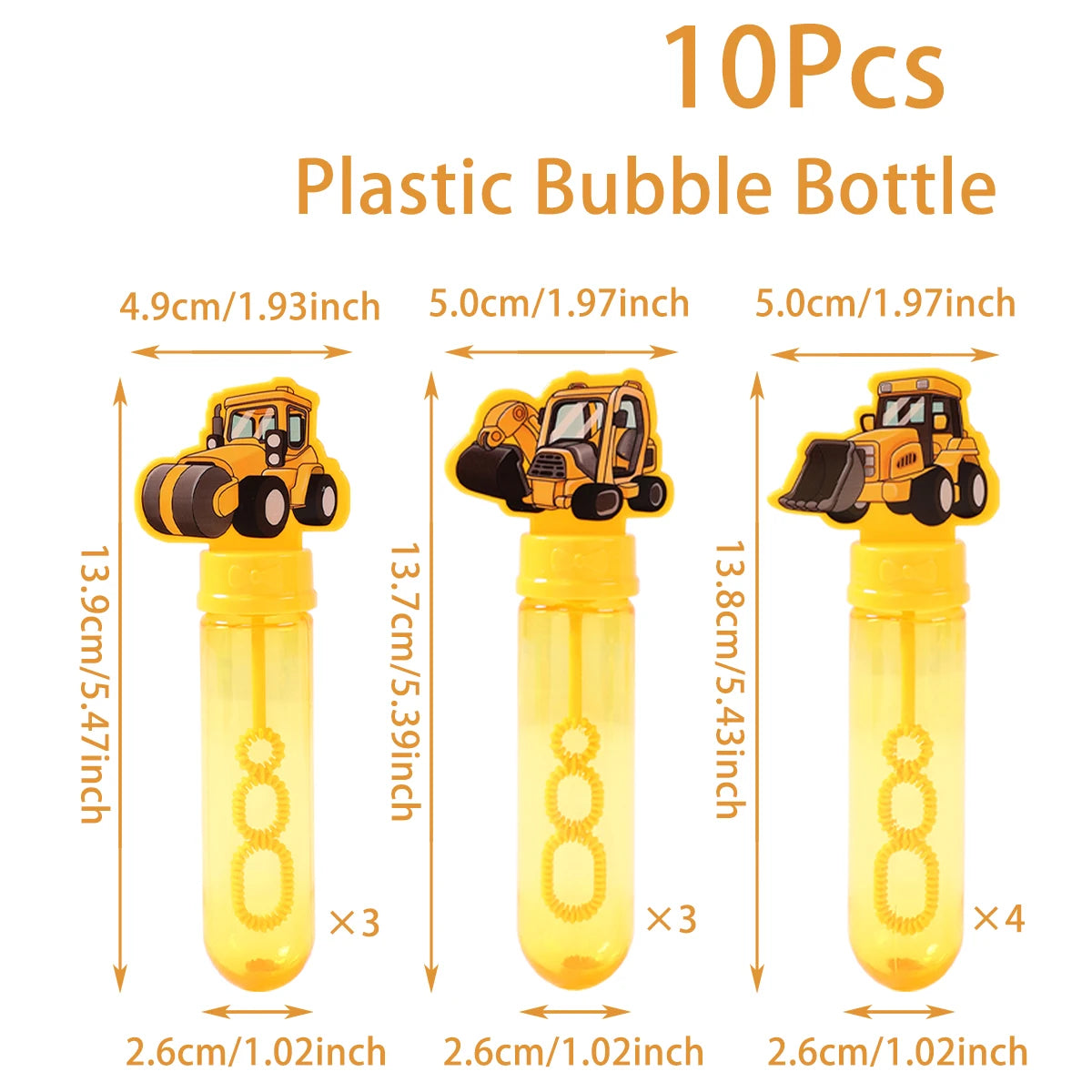 Engineering Vehicle Bubble Tube Soap Bottle Construction Birthday Party Decor Kids Favors Toys for Guests Gifts Baby Shower 2