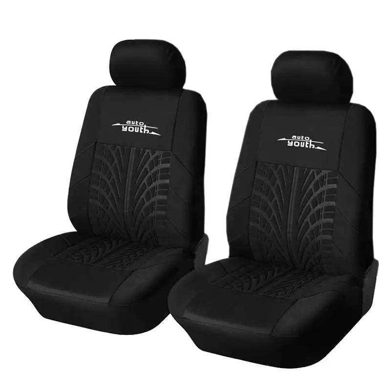 Autoyouth Car Seat Covers Set &ndash; Universal Fit For Most Cars black 2 pieces