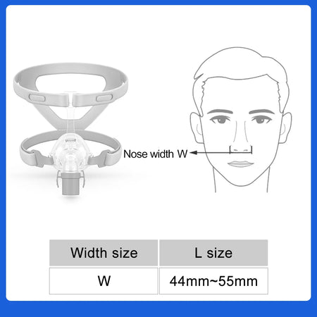 YUWELL Nasal CPAP Mask With Headgear &ndash; Silicone Cushions L  size
