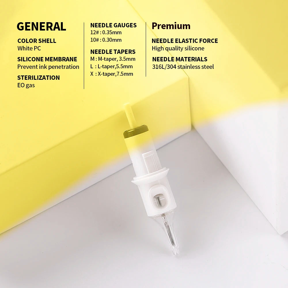 EN05S-20 &ndash; Disposable Cartridges for Tattoo Machines