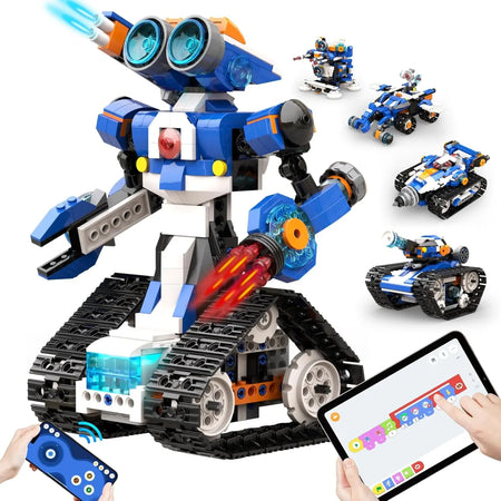 Apitor STEAM Robot Toy 6-In-1 Robot Building Kit &ndash; Coding DEEP BLUE / CHINA