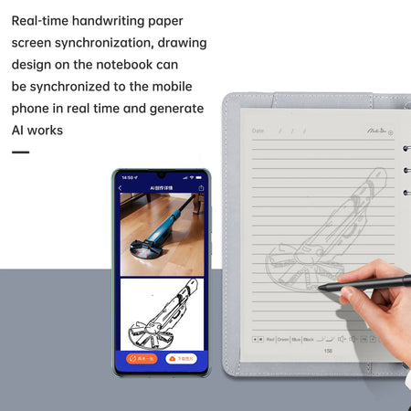Smart Pen &amp; A5 Leather Notebook with Real-time Sync and AI Voice-to-Text