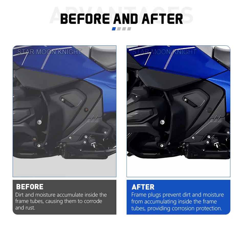 Capace cadru BMW R 1300RT pentru acoperiri găuri cadru, kit plastic decorativ pentru modelele 2025 2026