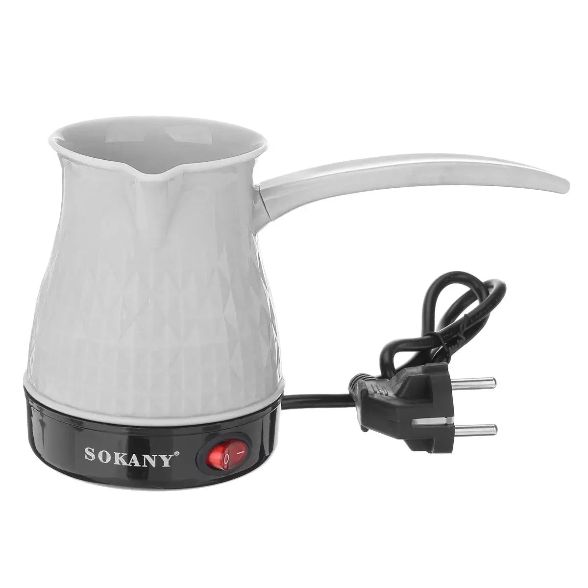 HAOYUNMA Electric 500W Stainless Steel 500ml Mocha Pot WHITE