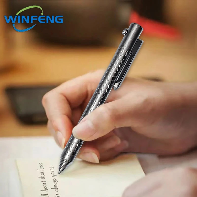 Bolt Action Titanium Alloy Tactical Pen &ndash; Glass Breaker